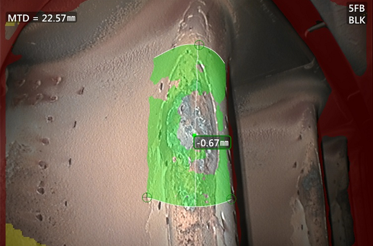 工業內窺鏡檢測-凹坑深度測量 工業內窺鏡檢測-凹坑深度測量